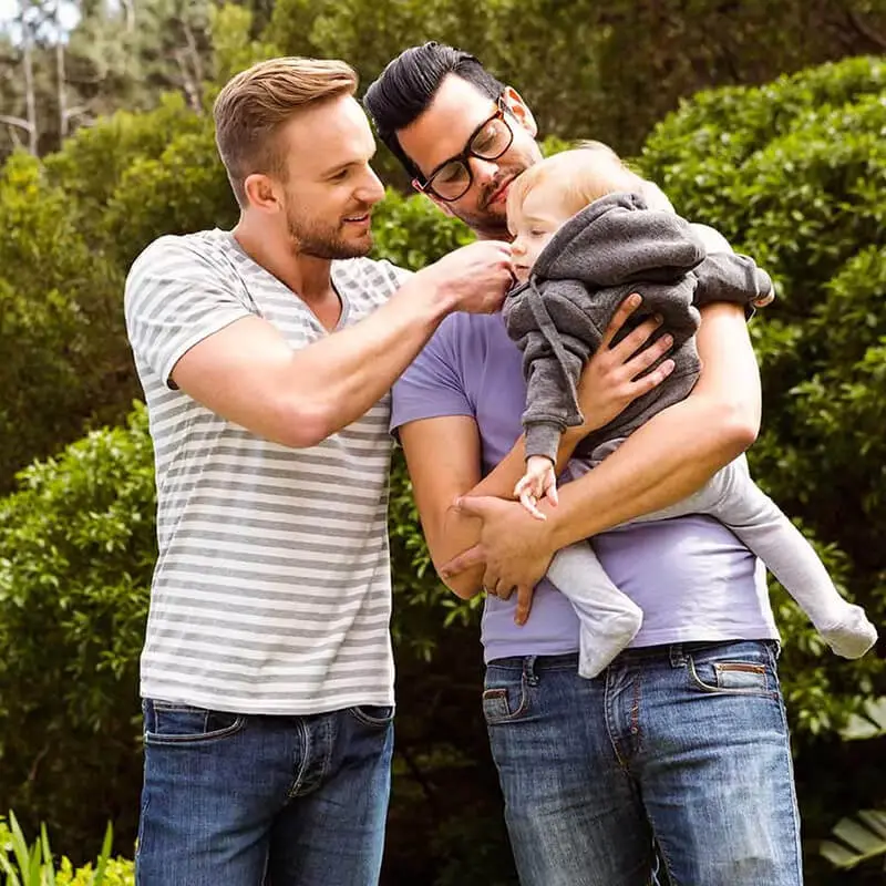 Male couple with child